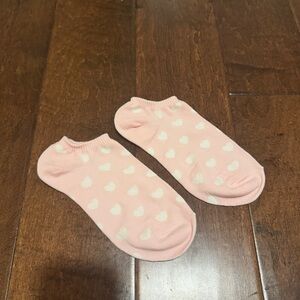 Women’s Pink Heart Ankle Socks